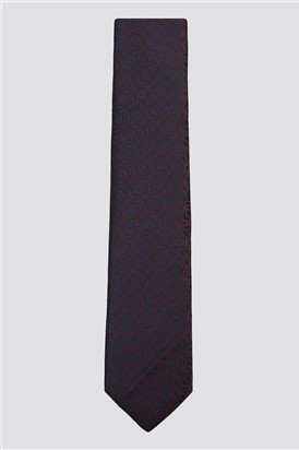  Burgundy Geometric Tie