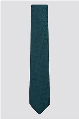  Emerald Geometric Tie