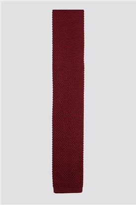  Burgundy Knitted Tie