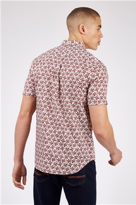  Short Sleeve Retro Print Shirt