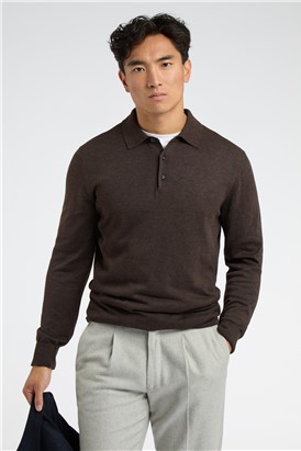  Long Sleeve Knitted Polo