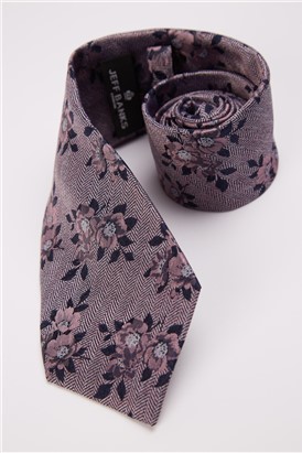  Pink Floral Jacquard Tie