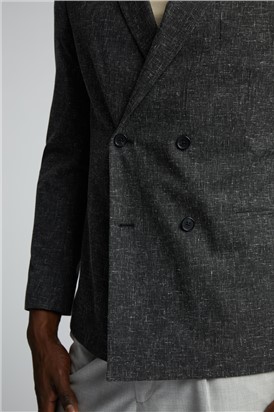  Charcoal Peak Double Breasted Blazer