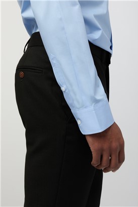  Slim Fit Blue Stretch Cutaway Collar Shirt