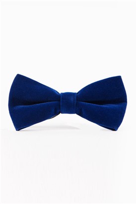  Electric Blue Velvet Bow Tie