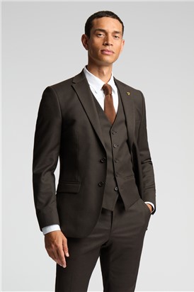  Slim Fit Austin Chocolate Flannel Suit