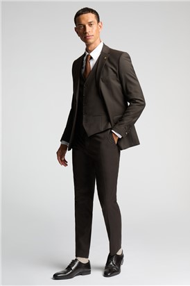  Slim Fit Austin Chocolate Flannel Suit Trousers