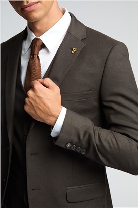  Slim Fit Austin Chocolate Flannel Suit