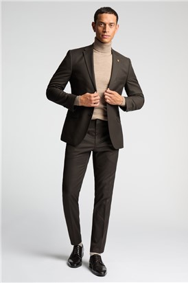  Slim Fit Austin Chocolate Flannel Suit