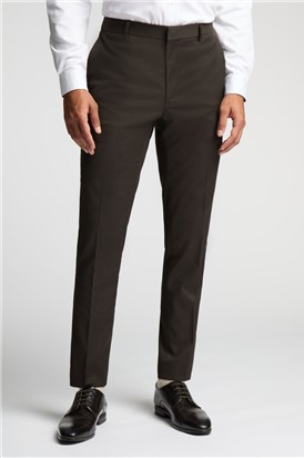  Slim Fit Austin Chocolate Flannel Suit Trousers