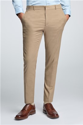  Slim Fit Austin Camel Flannel Suit Trousers