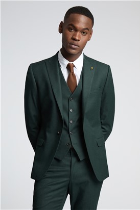  Slim Fit Austin Green Flannel Suit