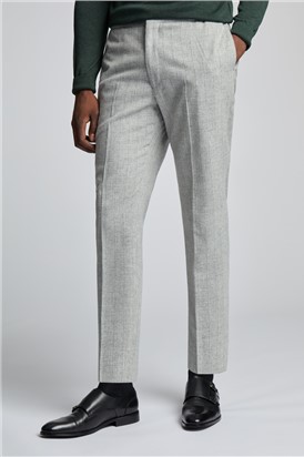  Slim Fit Oakwood Grey Stripe Flannel Suit Trousers