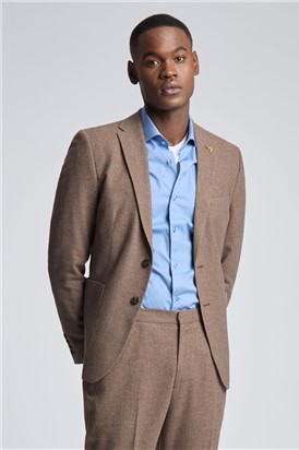  Slim Fit Toffee Flannel Suit