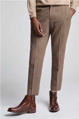  Slim Fit Toffee Flannel Suit Trousers