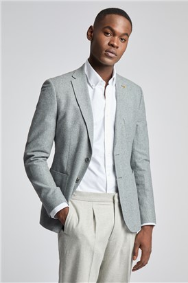  Slim Fit Porter Grey Herringbone Blazer