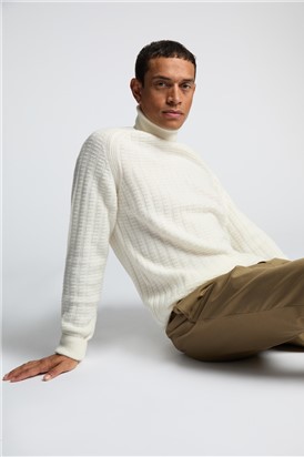  Chunky Knit Roll Neck Jumper