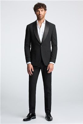  Slim Fit Black Dinner Trousers