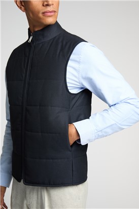  Navy Zip Through Gilet