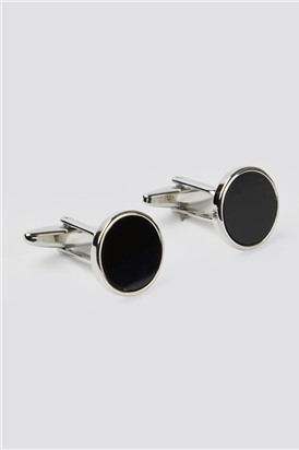  Onyx Round Cufflinks