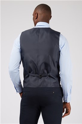  Slim Fit Navy Stretch Waistcoat