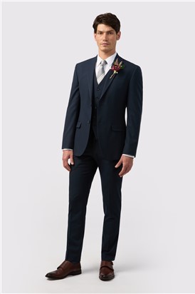  Slim Fit Navy Stretch Waistcoat