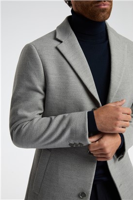  Slim Fit Light Grey Coat