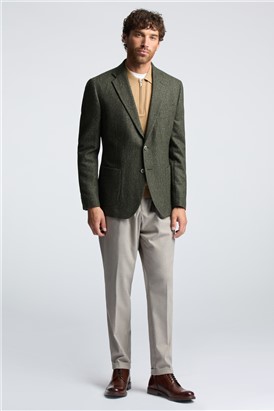  Green Herringbone Blazer