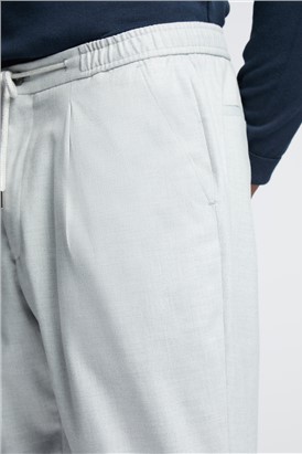  Grey Drawstring Trousers with Turn Up