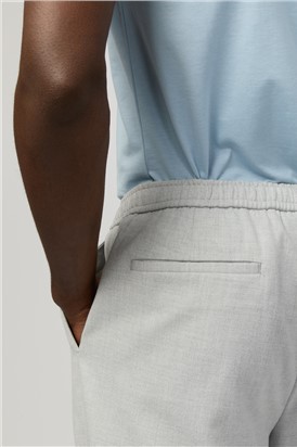  Grey Drawstring Trousers with Turn Up