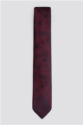  Wine Winter Floral Tie