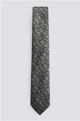  Grey Mini Floral Tie