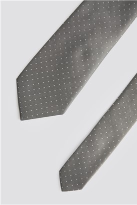  Grey Pindot Tie