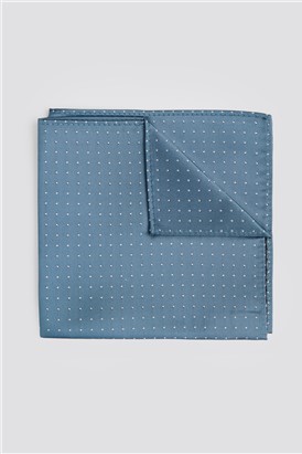  Blue Pindot Pocket Square