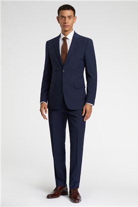  Regular Fit Dark Blue Plain Trousers