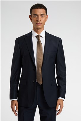  Regular Fit Navy Wool Stretch Suit