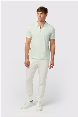  Apple Green Quarter Zip Jersey Polo