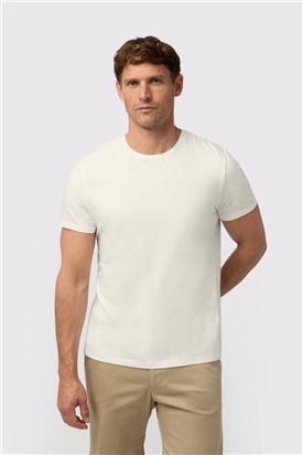 Melka Ecru Crew Neck T-Shirt