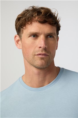  Light Blue Crew Neck T-Shirt