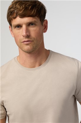 Taupe Crew Neck T-Shirt