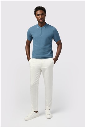  Petrol Quarter Zip Knit Polo