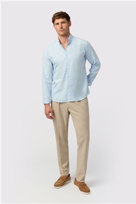  Light Blue Linen Shirt