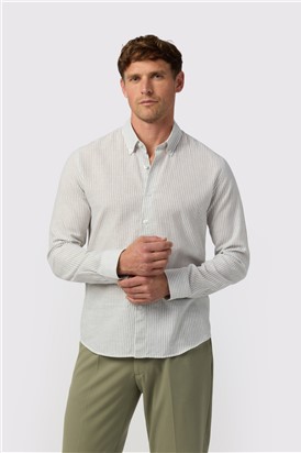 Melka Sage Stripe Linen Shirt
