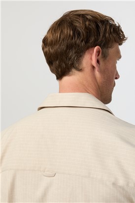  Oatmeal Stripe Linen Shirt