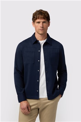  Navy Jersey Overshirt