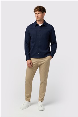  Navy Jersey Overshirt