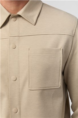  Oatmeal Jersey Overshirt