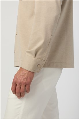  Oatmeal Jersey Overshirt