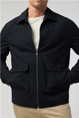  Navy Zipped Jacket