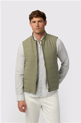  Olive Zip Through Gilet